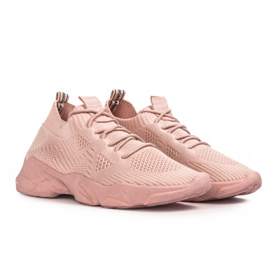 Γυναικεία ροζ αθλητικά παπούτσια κάλτσα X3710 it220322-28 3