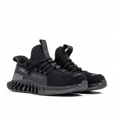 Ανδρικά μαύρα αθλητικά παπούτσια Bazaar Charm SH118-1 it250722-1 3