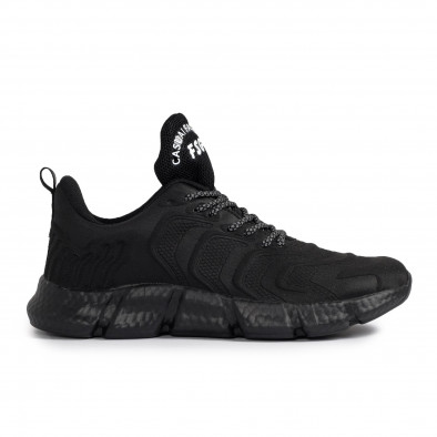 Ανδρικά μαύρα sneakers Plus Size gr020221-17 2