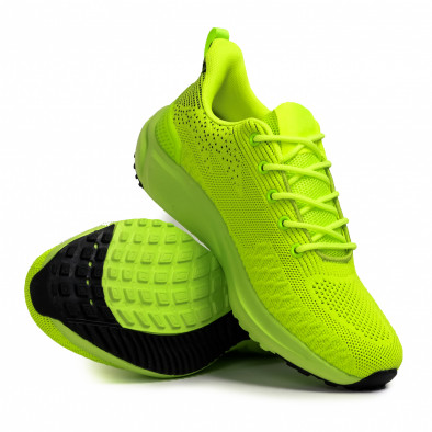 Ανδρικά πράσινα sneakers σε υφή it090321-6 4
