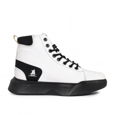 Ανδρικά λευκά ψηλά sneakers Boa tr051021-9 2