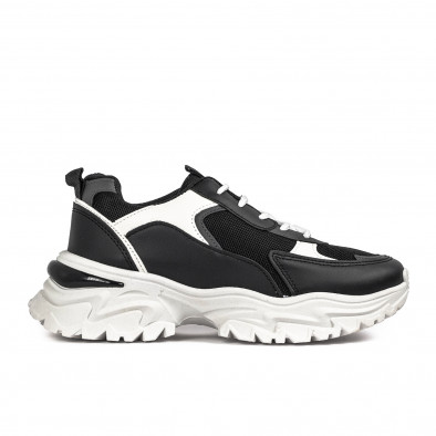 Γυναικεία sneakers κάλτσα σε μαύρο και άσπρο  Fashion&Bella YD0224-1 it220322-14 2