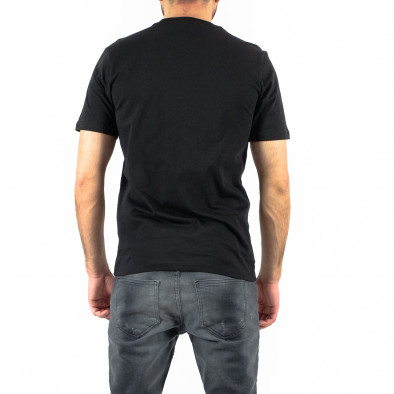 Ανδρική μαύρη κοντομάνικη μπλούζα Breezy tr250322-71 3