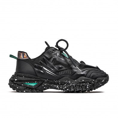 Ανδρικά μαύρα sneakers Chunky Y09 gr090922-6 2