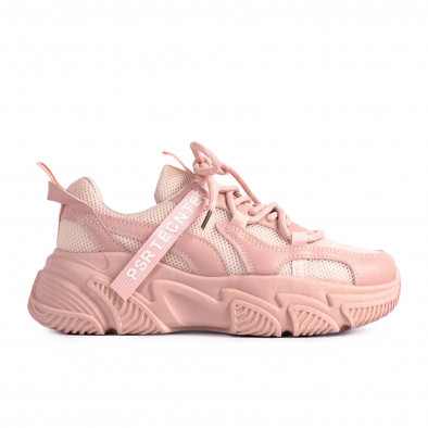 Γυναικεία ροζ Chunky sneakers με δίχτυ it110221-13 2
