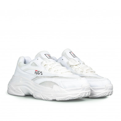 Ανδρικά λευκά sneakers All white gr040222-23 4