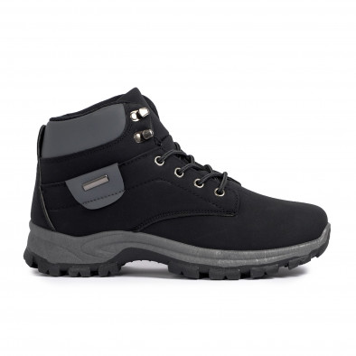 Ανδρικά μαύρα μποτάκια Trekking design it021120-1 2