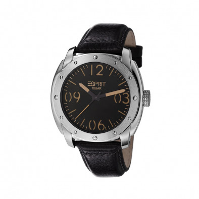 Ανδρικό ρολόι Esprit Black Dial Black Leather 