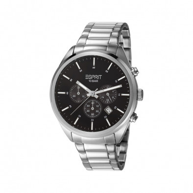 Ανδρικό ρολόι Esprit Steel Quartz Chronograph Black Dial 