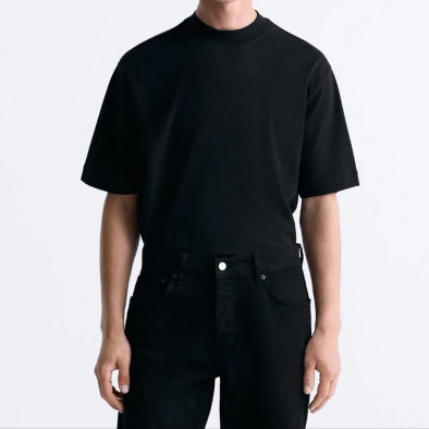 Ανδρική μαύρη κοντομάνικη μπλούζα AFLL il200224-31 2