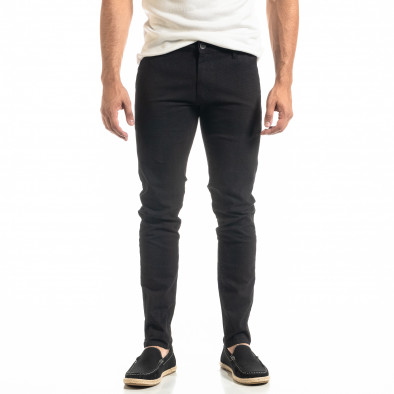 Ανδρικό μαύρο παντελόνι Slim fit Chino it020920-20 2