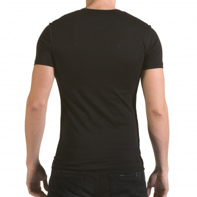 Ανδρική μαύρη κοντομάνικη μπλούζα SAW il170216-59 3
