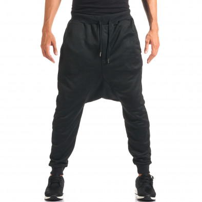 Ανδρικό μαύρο παντελόνι jogger Dontoki it160816-23 4