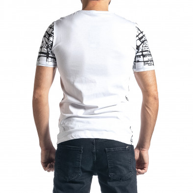 Ανδρική λευκή κοντομάνικη μπλούζα Lagos 20695 tr010221-17 3