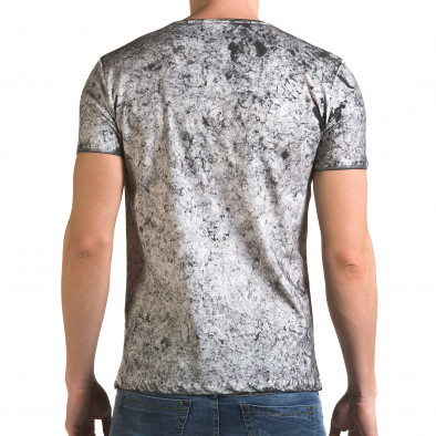 Ανδρική γκρι κοντομάνικη μπλούζα Lagos il120216-17 3