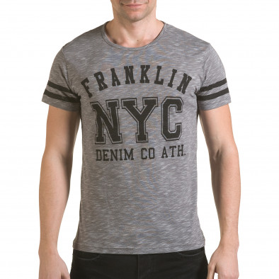 Ανδρική γκρι κοντομάνικη μπλούζα Franklin il170216-4 2