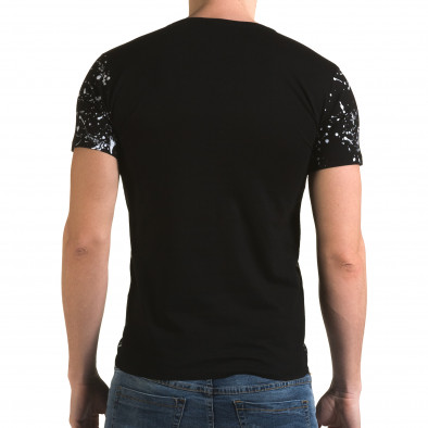 Ανδρική μαύρη κοντομάνικη μπλούζα Lagos il120216-1 3