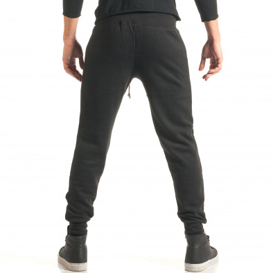 Ανδρικό μαύρο παντελόνι jogger Louis Plein it181116-34 3