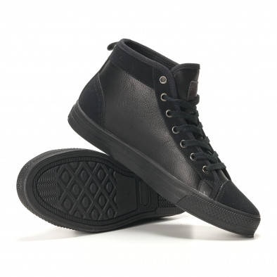 Ανδρικά μαύρα sneakers Montefiori it141016-16 4