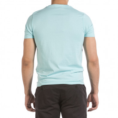 Ανδρική γαλάζια κοντομάνικη μπλούζα Hey Boy it040621-9 3