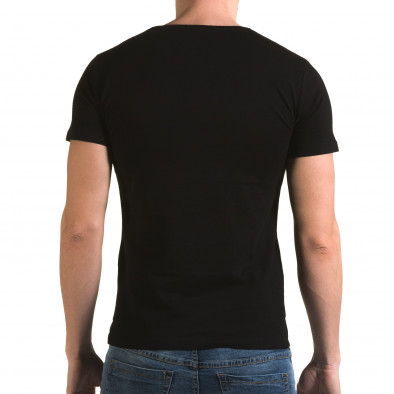 Ανδρική μαύρη κοντομάνικη μπλούζα Lagos il120216-25 3