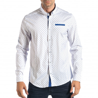 Ανδρικό λευκό πουκάμισο Mario Puzo tsf270917-7 2