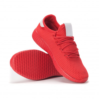 Ανδρικά κόκκινα αθλητικά παπούτσια ελαφρύ μοντέλο  it020618-6 4