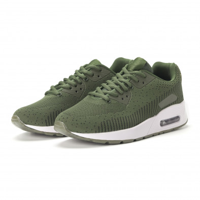 Ανδρικά πράσινα αθλητικά παπούτσια με σόλες αέρα it020618-8 3