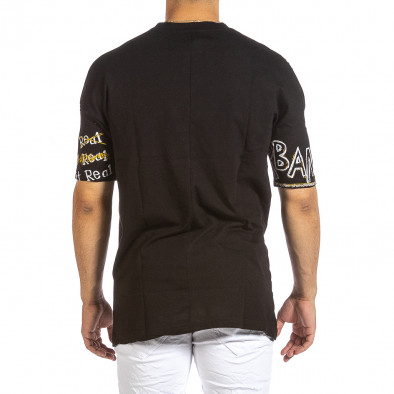 Ανδρική μαύρη κοντομάνικη μπλούζα Maksim  it240621-13 3