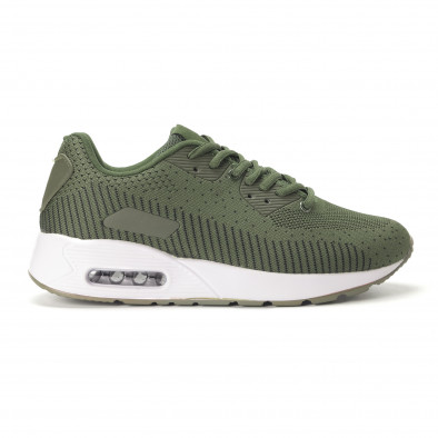 Ανδρικά πράσινα αθλητικά παπούτσια με σόλες αέρα it020618-8 2
