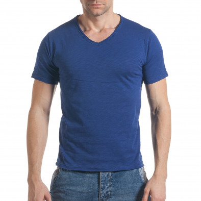 Ανδρική γαλάζια κοντομάνικη μπλούζα Enjoy it030217-14 2