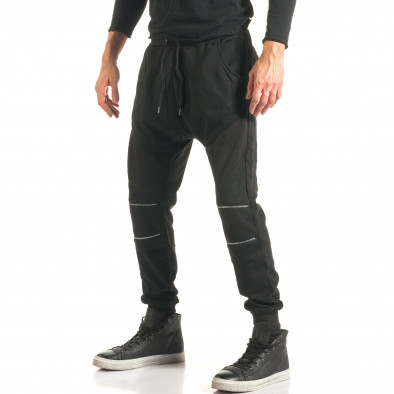 Ανδρικό μαύρο παντελόνι jogger Adrexx it181116-49 4