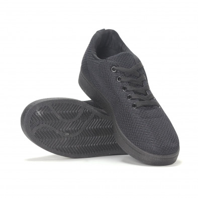 Ανδρικά μαύρα sneakers με διακοσμητικές τρυπούλες it240418-11 4
