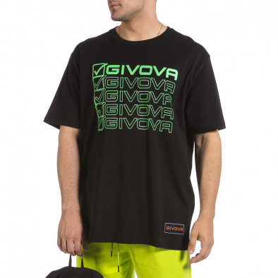 Ανδρική μαύρη κοντομάνικη μπλούζα Givova 4985/1V it040621-17 3