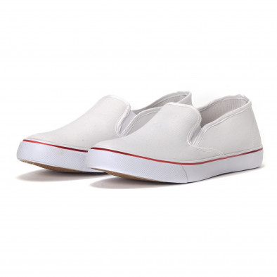 Ανδρικά λευκά sneakers slip-on  it240418-8 3