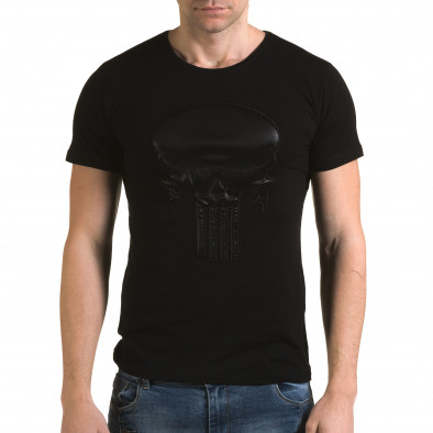 Ανδρική μαύρη κοντομάνικη μπλούζα Lagos il120216-25 2