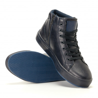 Ανδρικά γαλάζια sneakers Montefiori it200917-17 4