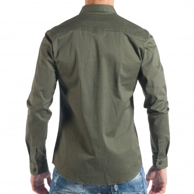 Ανδρικό πράσινο πουκάμισο με επιγραφές it050618-13 4