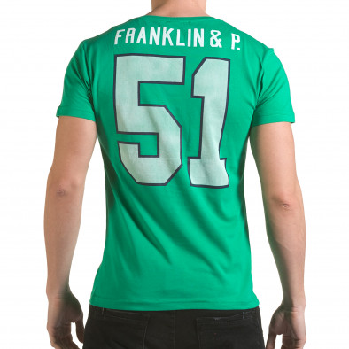 Ανδρική πράσινη κοντομάνικη μπλούζα Franklin il170216-9 3