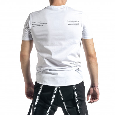 Ανδρική λευκή κοντομάνικη μπλούζα Breezy tr270221-40 3
