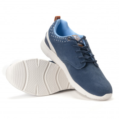 Ανδρικά γαλάζια αθλητικά παπούτσια Montefiori it250118-22 4