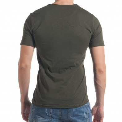 Ανδρική πράσινη κοντομάνικη μπλούζα Enjoy it030217-10 3