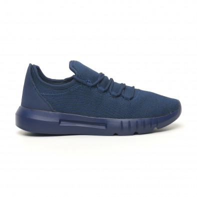 Ανδρικά μπλε μελάνζ αθλητικά παπούτσια ελαφρύ μοντέλο it041119-2 3