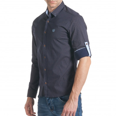 Ανδρικό γαλάζιο πουκάμισο Mario Puzo tsf070217-4 4