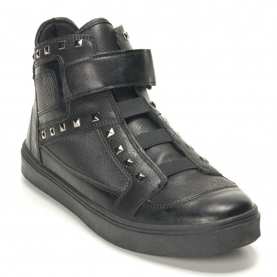 Ανδρικά μαύρα sneakers Montefiori it141016-19 3