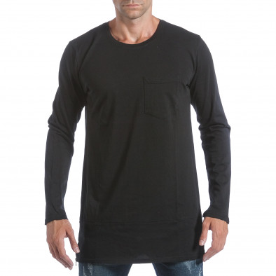 Ανδρική μαύρη μπλούζα MM Studio it160817-85 2