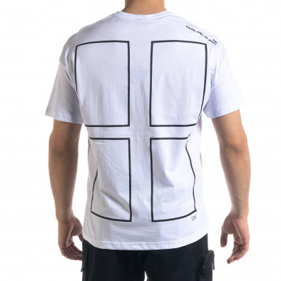 Ανδρική λευκή κοντομάνικη μπλούζα SAW tr110320-12 3