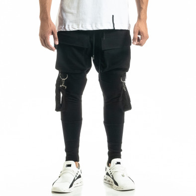Ανδρικό μαύρο παντελόνι Hip Hop Jogger tr020920-1 3