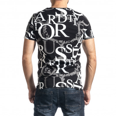 Ανδρική μαύρη κοντομάνικη μπλούζα Lagos tr010221-2 3