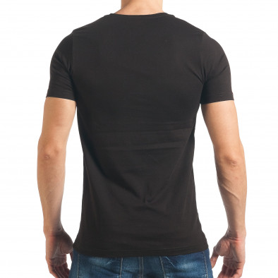Ανδρική μαύρη κοντομάνικη μπλούζα Delmaro tsf020218-38 3